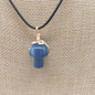 LovelyRLovely LovelyRLovely Winding Small Mushroom Nat Blue agate LovelyRLovely Winding Small Mushroom Natural Stone Necklace