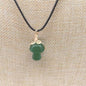 LovelyRLovely LovelyRLovely Winding Small Mushroom Nat Green jade LovelyRLovely Winding Small Mushroom Natural Stone Necklace