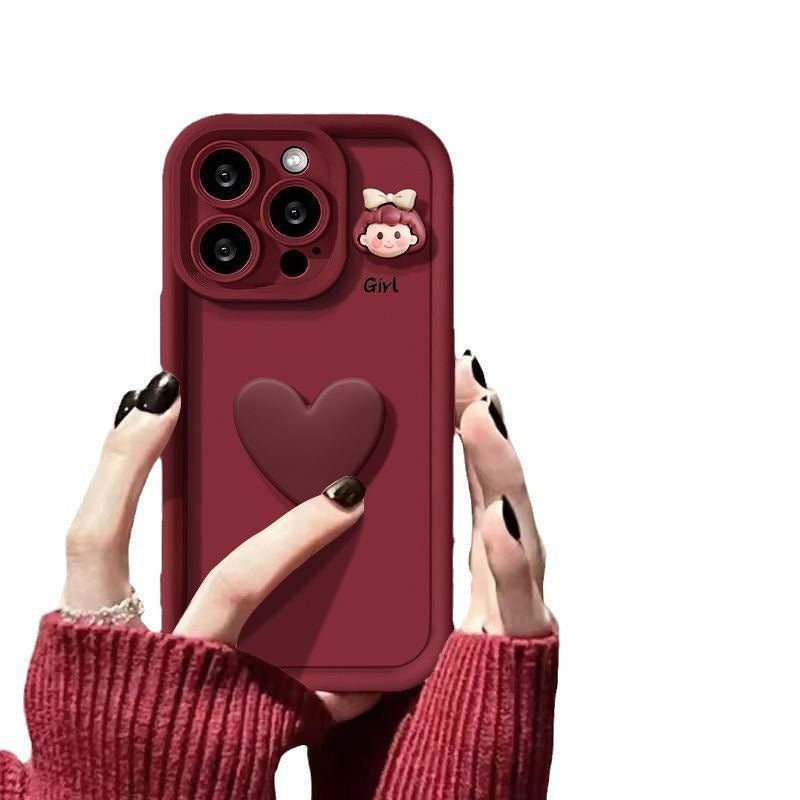 LovelyRLovely LovelyRLovely Wine Red Love Girl Phone C LovelyRLovely Wine Red Love Girl Phone Case