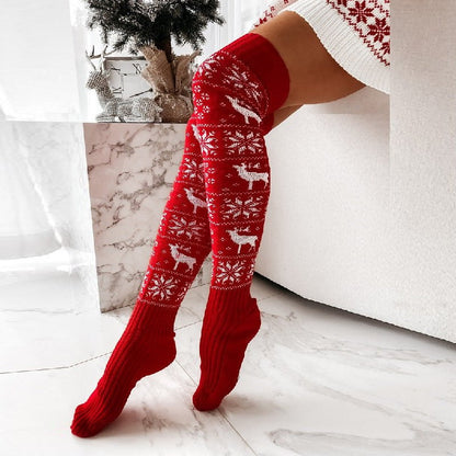 LovelyRLovely LovelyRLovely Winter Christmas Warm Knit Red / Average Size LovelyRLovely Winter Christmas Warm Knitted Women Stocking