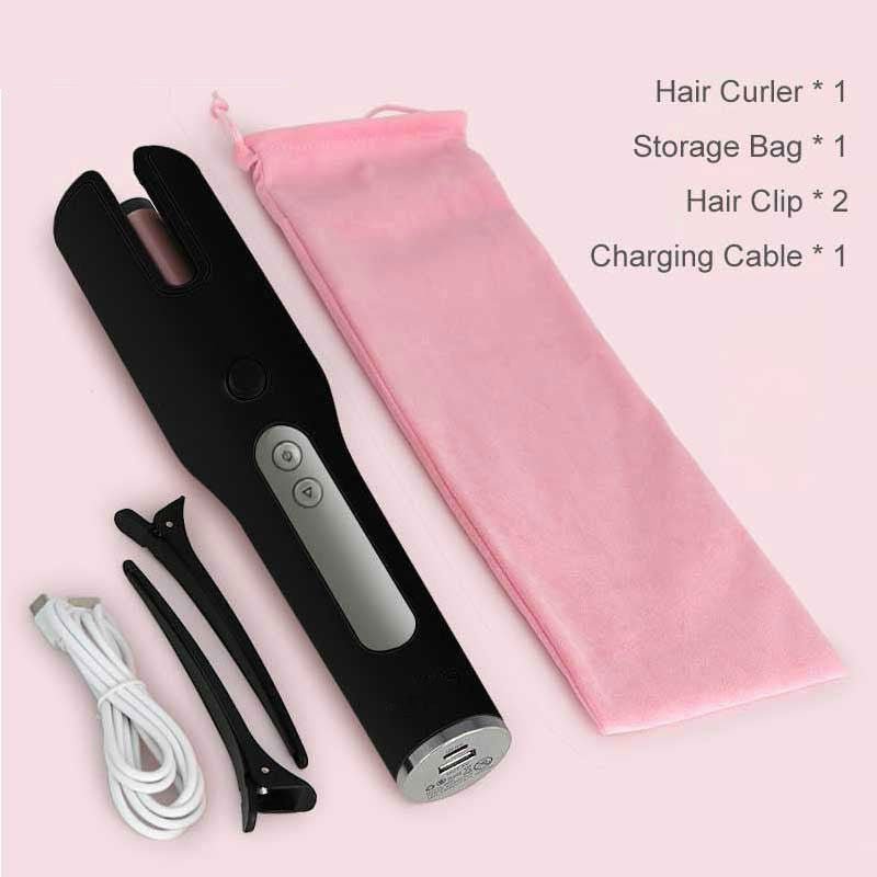 LovelyRLovely LovelyRLovely Wireless Automatic Curler Black LovelyRLovely Wireless Automatic Curler