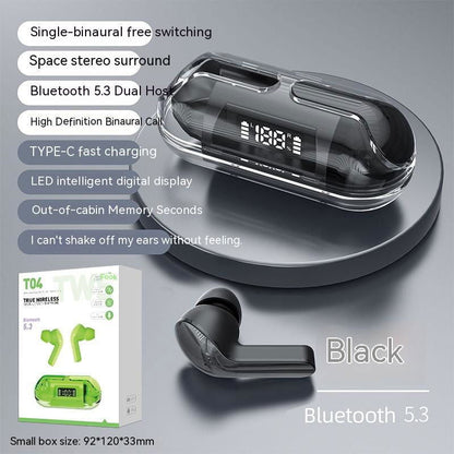 LovelyRLovely LovelyRLovely Wireless Digital Bluetooth Neutral Boxed T04 Black LovelyRLovely Wireless Digital Bluetooth Headset