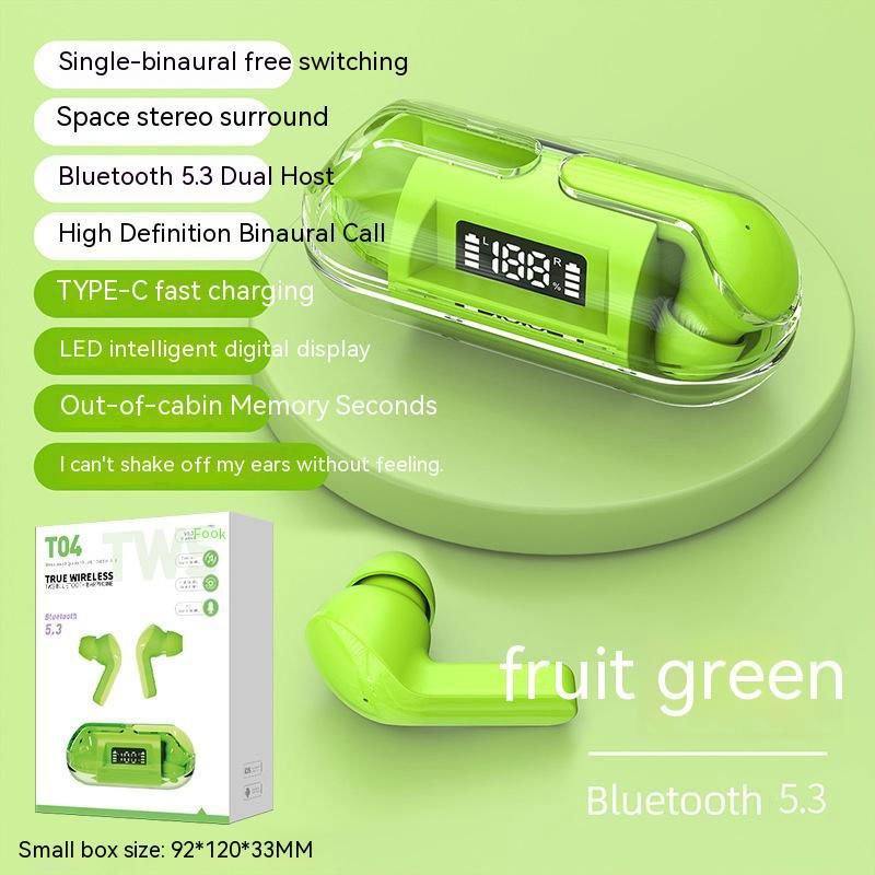 LovelyRLovely LovelyRLovely Wireless Digital Bluetooth Neutral Boxed T04 Green LovelyRLovely Wireless Digital Bluetooth Headset