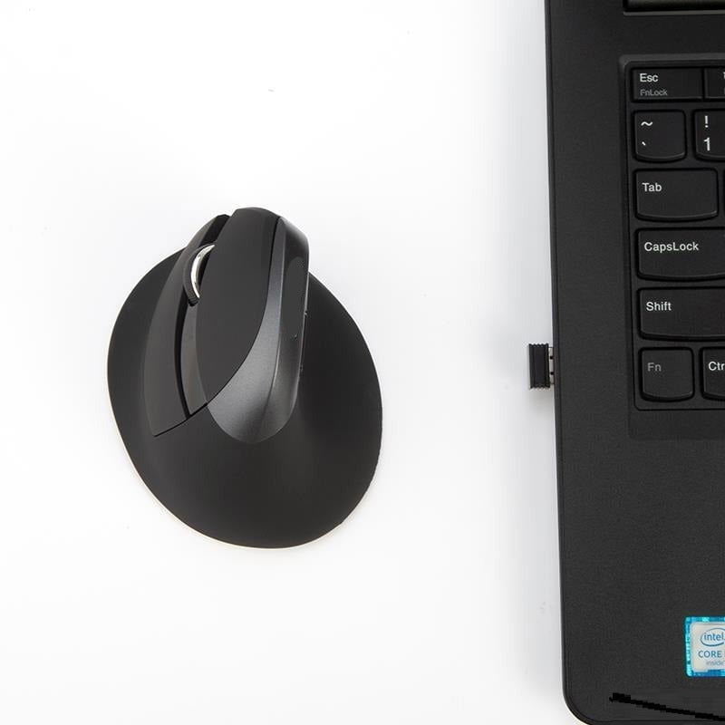 LovelyRLovely LovelyRLovely Wireless Ergonomic Vertica Black LovelyRLovely Wireless Ergonomic Vertical Left-Handed Mouse