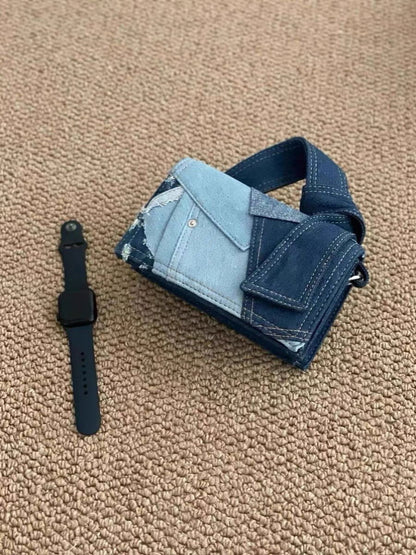 LovelyRLovely LovelyRLovely Women Jeans Stitching Cros Picture Color LovelyRLovely Women Jeans Stitching Crossbody Bag