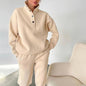 LovelyRLovely LovelyRLovely Women's 2pcs Oversized Pul Beige / L LovelyRLovely Women's 2pcs Oversized Pullover Tracksuit Set