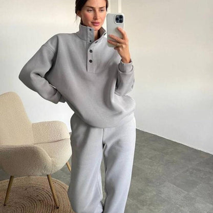 LovelyRLovely LovelyRLovely Women's 2pcs Oversized Pul Gray / L LovelyRLovely Women's 2pcs Oversized Pullover Tracksuit Set