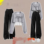 LovelyRLovely LovelyRLovely Women's 2pcs Sweater Suit Gray Sweater Vest Two Pieces / L LovelyRLovely Women's 2pcs Sweater Suit