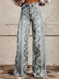 LovelyRLovely LovelyRLovely Women's 3D Bell-bottom Den YN1851MC / 2XL LovelyRLovely Women's 3D Bell-bottom Denim Pants