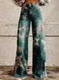 LovelyRLovely LovelyRLovely Women's 3D Bell-bottom Den YN1855MC / 2XL LovelyRLovely Women's 3D Bell-bottom Denim Pants