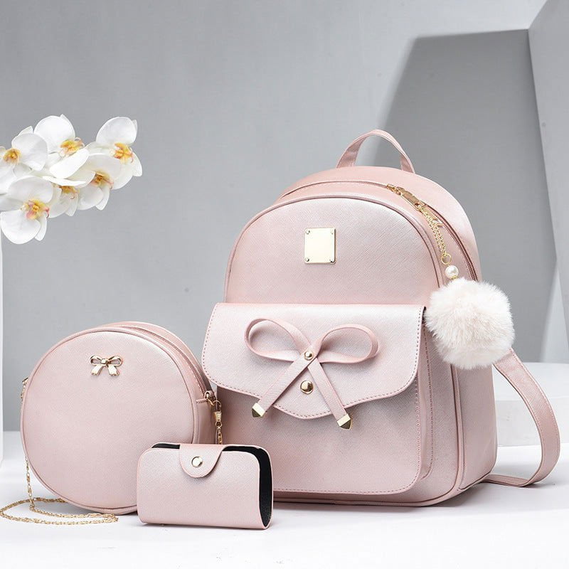 LovelyRLovely LovelyRLovely Women's All-match Casual B Pink LovelyRLovely Women's All-match Casual Backpack Set