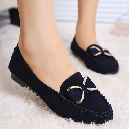 LovelyRLovely LovelyRLovely Women's Bowknot Flat Shoes Dark Blue / Size35 LovelyRLovely Women's Bowknot Flat Shoes