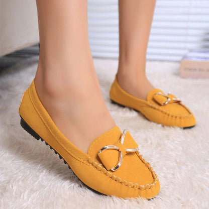 LovelyRLovely LovelyRLovely Women's Bowknot Flat Shoes Yellow / Size35 LovelyRLovely Women's Bowknot Flat Shoes