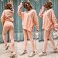 LovelyRLovely LovelyRLovely Women's Casual Loose Long Orange / L LovelyRLovely Women's Casual Loose Long Sleeve Sweater Suit