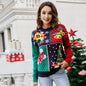 LovelyRLovely LovelyRLovely Women's Christmas Knitted Navy Blue / L LovelyRLovely Women's Christmas Knitted Sweater