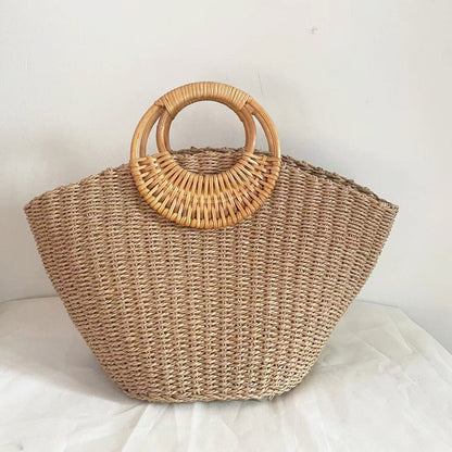 LovelyRLovely LovelyRLovely Women's Fashion Straw Bag Camel LovelyRLovely Women's Fashion Straw Bag