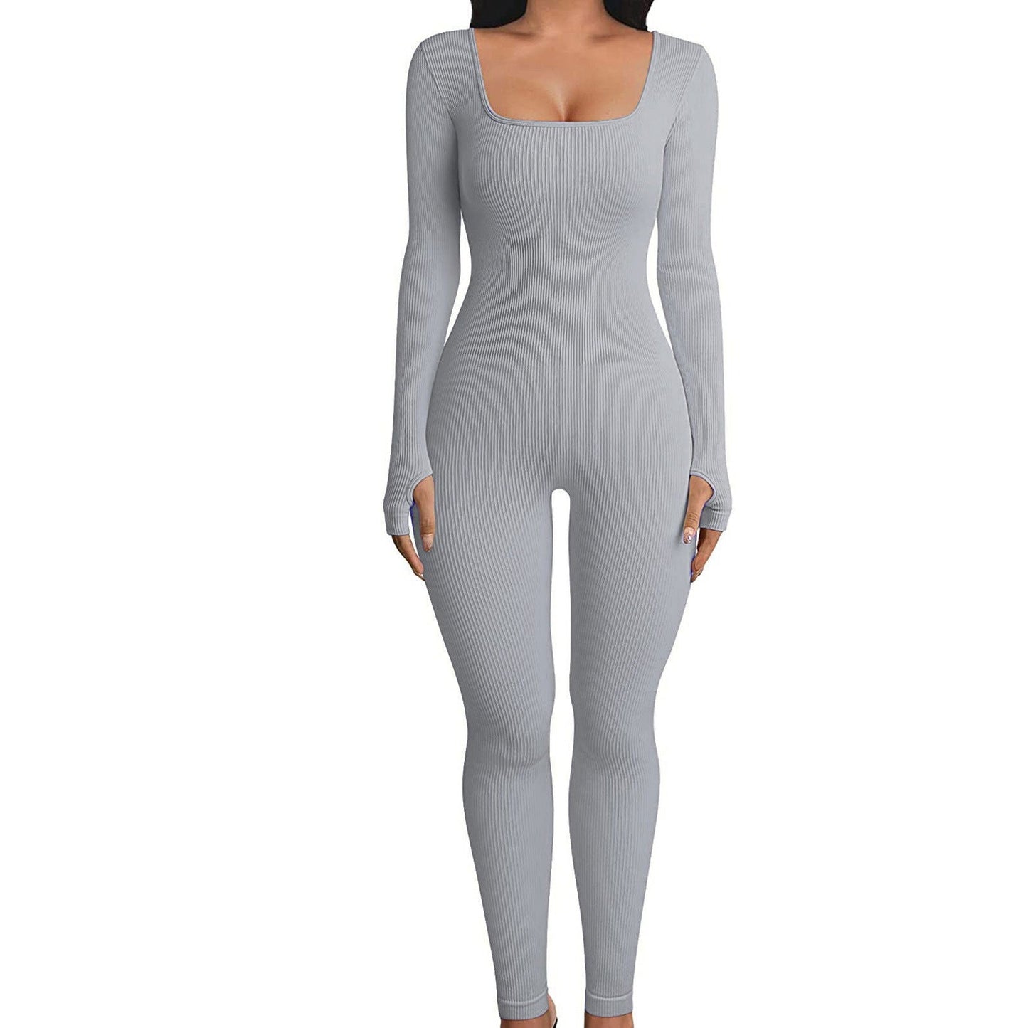 LovelyRLovely LovelyRLovely Women's Fitness Jumpsuit Light grey / 2XL LovelyRLovely Women's Fitness Jumpsuit