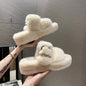 LovelyRLovely LovelyRLovely Women's Furry Slippers Wit Apricot / 35 LovelyRLovely Women's Furry Slippers With Thick Bottom