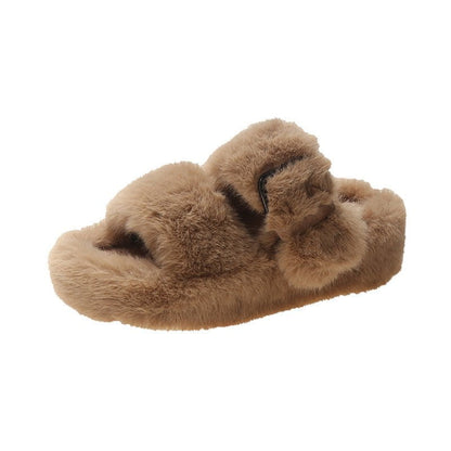 LovelyRLovely LovelyRLovely Women's Furry Slippers Wit LovelyRLovely Women's Furry Slippers With Thick Bottom