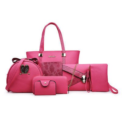 LovelyRLovely LovelyRLovely Women's Handbag + Shoulder Rose Red LovelyRLovely Women's Handbag + Shoulder Bag Set