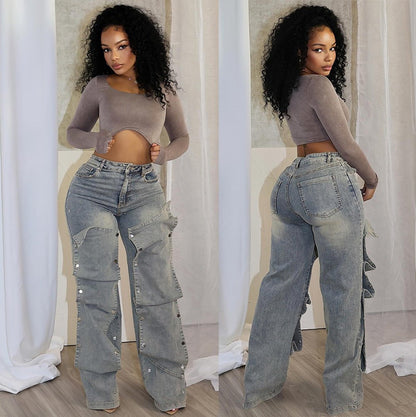 LovelyRLovely LovelyRLovely Women's High Waist Straigh LovelyRLovely Women's High Waist Straight Jeans