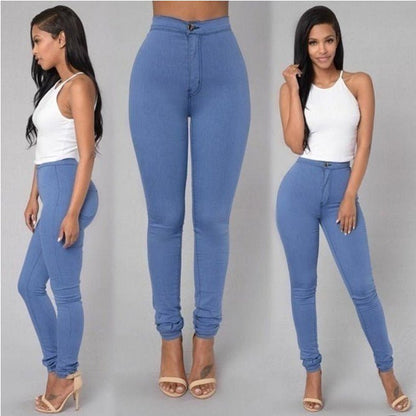 LovelyRLovely LovelyRLovely Women's High Waist Stretch Blue / 4XL LovelyRLovely Women's High Waist Stretch Skinny Jeans