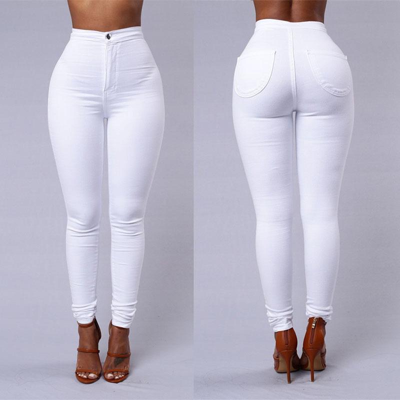 LovelyRLovely LovelyRLovely Women's High Waist Stretch White / 4XL LovelyRLovely Women's High Waist Stretch Skinny Jeans