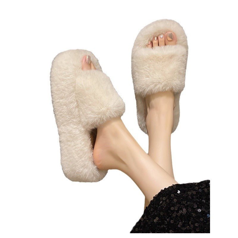 LovelyRLovely LovelyRLovely Women's Home Thick-soled P LovelyRLovely Women's Home Thick-soled Plush Slippers