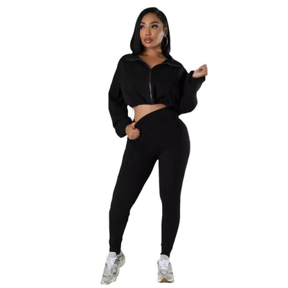 LovelyRLovely LovelyRLovely Women's Hooded Loose Long LovelyRLovely Women's Hooded Loose Long Sleeves Two-piece Suit