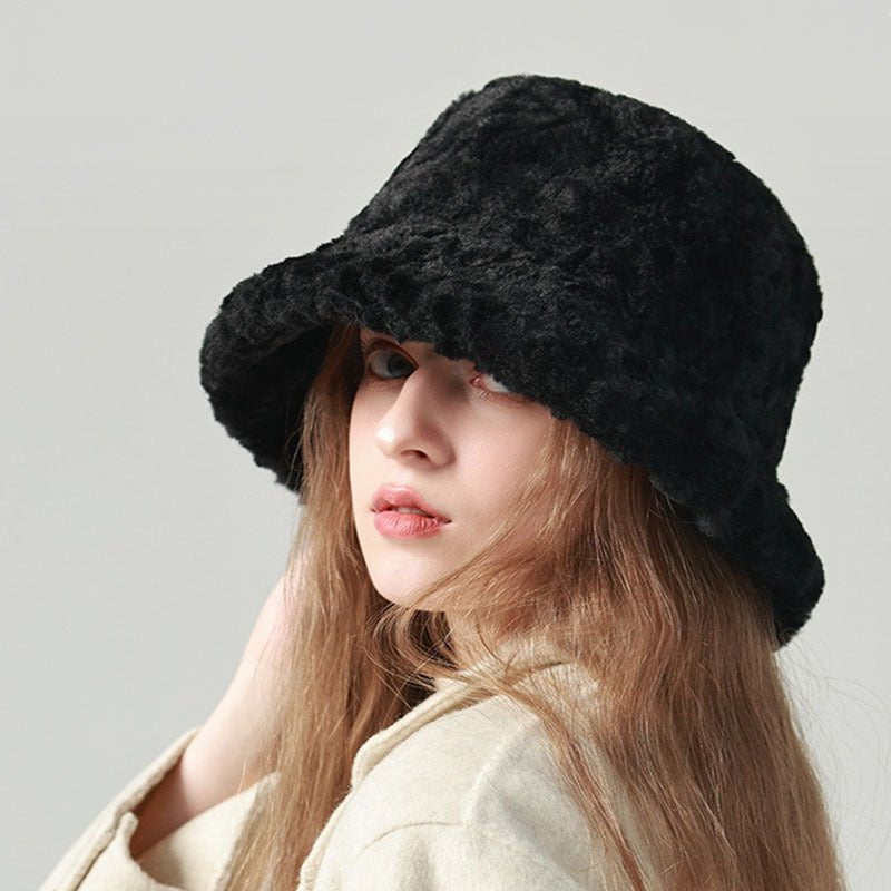 LovelyRLovely LovelyRLovely Women's Lambswool Winter W LovelyRLovely Women's Wool Winter Warm Bucket Hat