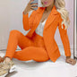 LovelyRLovely LovelyRLovely Women's Long Sleeve Jacket Orange / XS LovelyRLovely Women's Long Sleeve Jacket And Trouser Suit