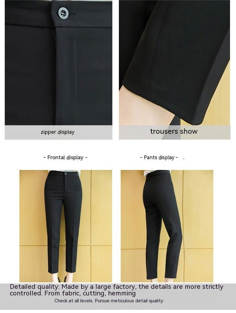 LovelyRLovely LovelyRLovely Women's Mid-waist Black Tr LovelyRLovely Women's Mid-waist Black Trousers