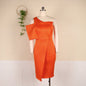 LovelyRLovely LovelyRLovely Women's Oblique Shoulder Orange / 2XL LovelyRLovely  Women's Oblique Shoulder Party Dress