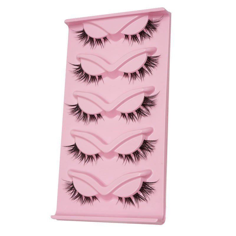 LovelyRLovely LovelyRLovely Women's One-piece 5-pair C Oblique Flying Style LovelyRLovely Women's 5-pair Cat Eyelashes