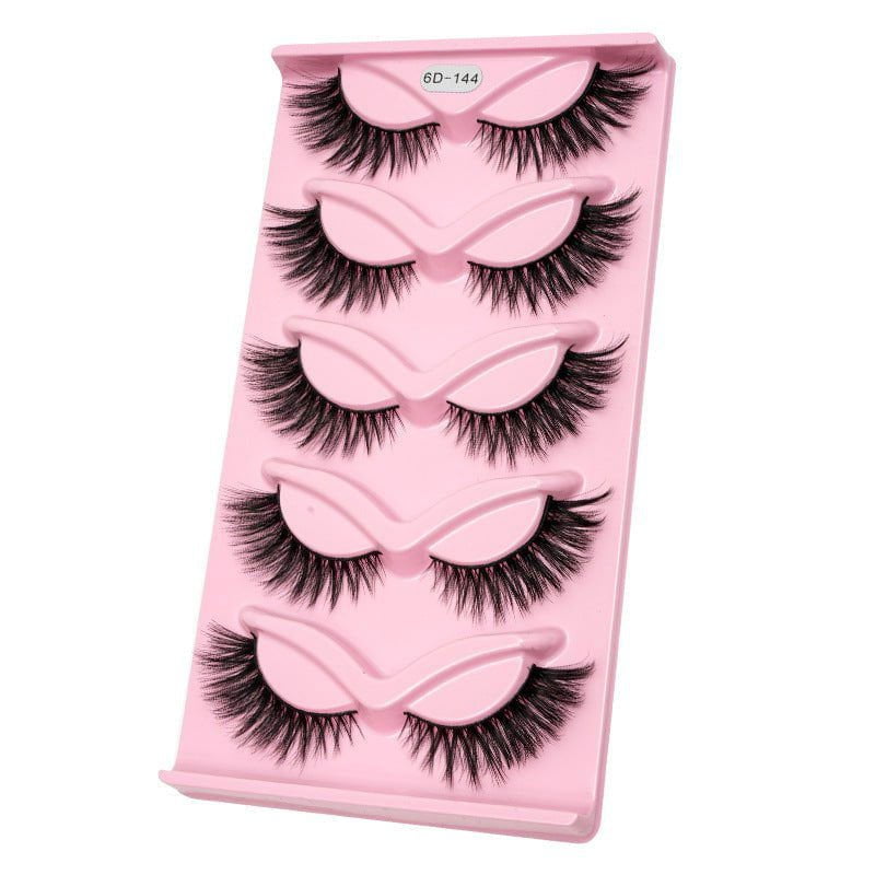 LovelyRLovely LovelyRLovely Women's One-piece 5-pair C Stage Makeup LovelyRLovely Women's 5-pair Cat Eyelashes