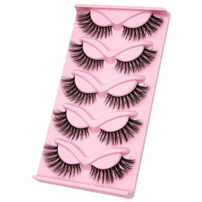 LovelyRLovely LovelyRLovely Women's One-piece 5-pair C Thick LovelyRLovely Women's 5-pair Cat Eyelashes