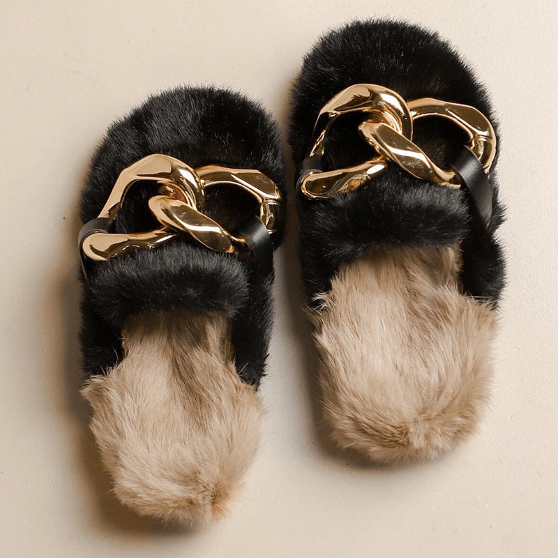 LovelyRLovely LovelyRLovely Women's Outerwear Mink Fur LovelyRLovely Women's Outerwear Mink Fur Slippers