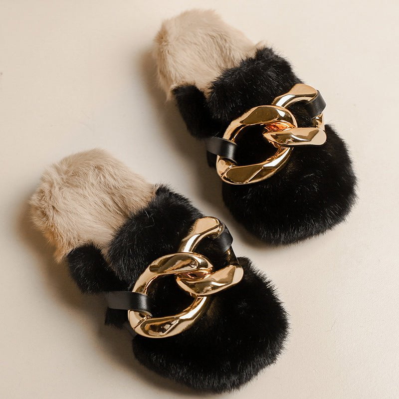 LovelyRLovely LovelyRLovely Women's Outerwear Mink Fur LovelyRLovely Women's Outerwear Mink Fur Slippers