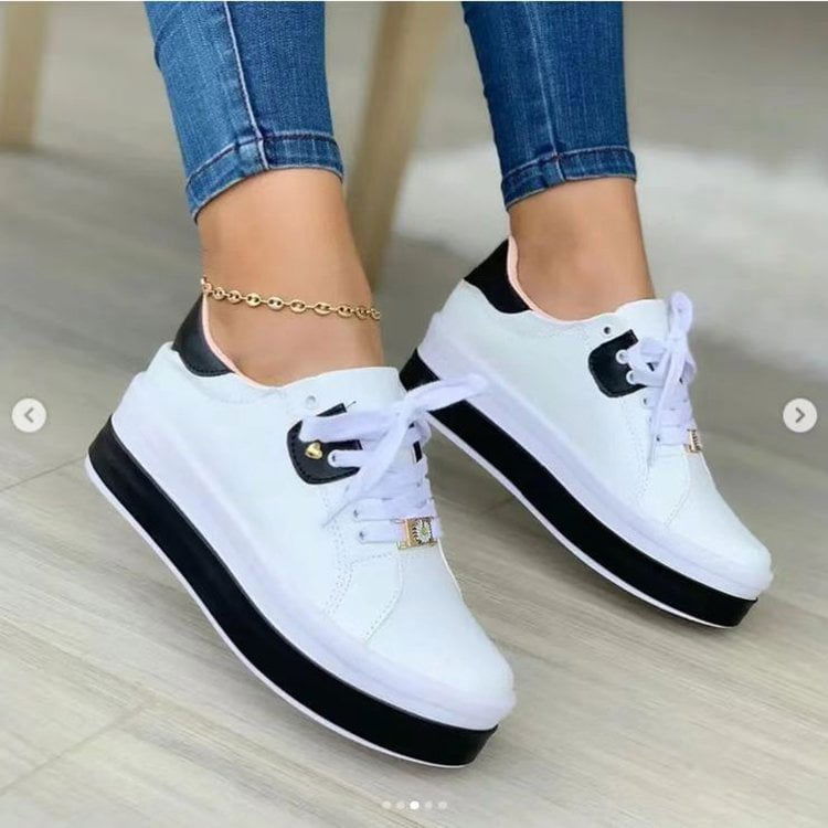 LovelyRLovely LovelyRLovely Women's Platform Casual Sn Black / Size36 LovelyRLovely Women's Platform Casual Sneakers