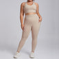 LovelyRLovely LovelyRLovely Women's Plus Size Leggings Milk Tea Bra Trousers / 2XL LovelyRLovely Women's Plus Size Leggings Stretch Suit