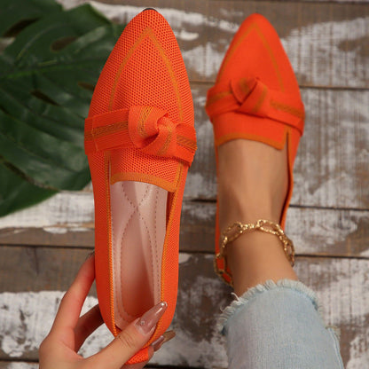 LovelyRLovely LovelyRLovely Women's Pointed Flat Pump Orange Red / 36 LovelyRLovely Women's Pointed Flat Pumps