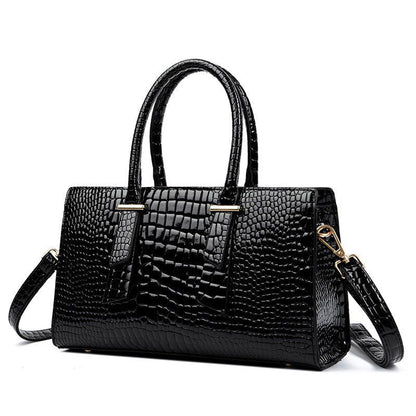 LovelyRLovely LovelyRLovely Women's Retro Crocodile Pa Black LovelyRLovely Women's Retro Crocodile Pattern Bag