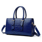 LovelyRLovely LovelyRLovely Women's Retro Crocodile Pa Sapphire Blue LovelyRLovely Women's Retro Crocodile Pattern Bag