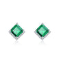 LovelyRLovely LovelyRLovely Women's Retro S925 Silver Green / 925 Silver LovelyRLovely Women's Retro S925 Silver Emerald Studs