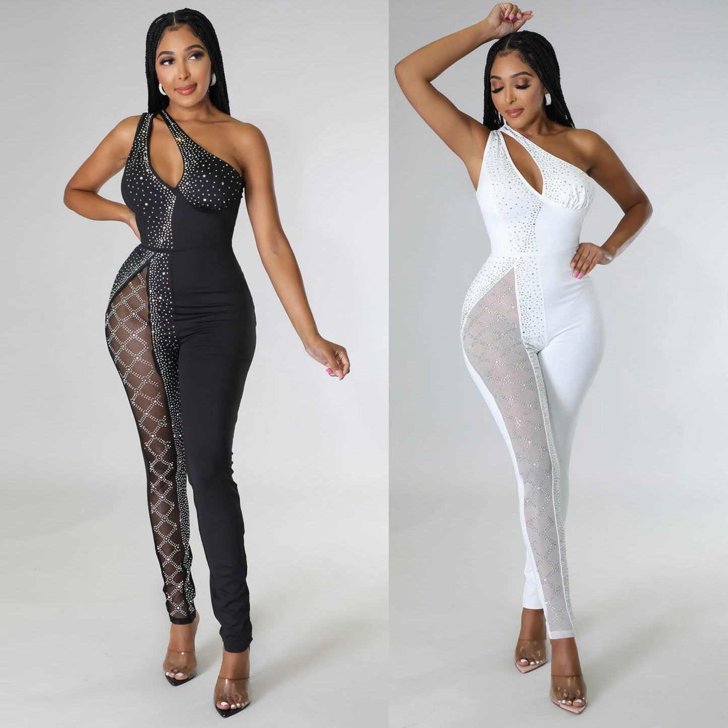 LovelyRLovely LovelyRLovely Women's Rhinestone One-pie LovelyRLovely Women's Rhinestone One-piece Jumpsuit