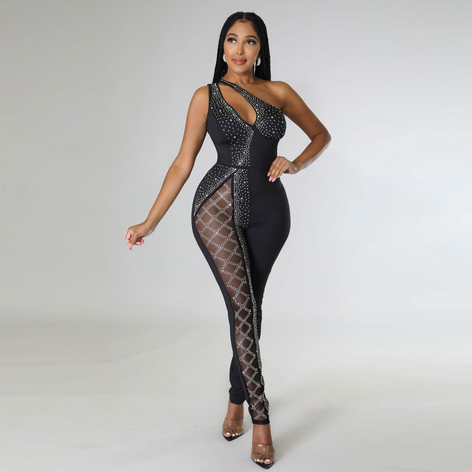 LovelyRLovely LovelyRLovely Women's Rhinestone One-pie LovelyRLovely Women's Rhinestone One-piece Jumpsuit