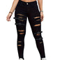 LovelyRLovely LovelyRLovely Women's Ripped Denim Trous Black / L LovelyRLovely Women's Ripped Denim Trousers