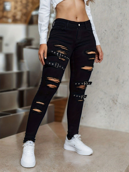 LovelyRLovely LovelyRLovely Women's Ripped Denim Trous LovelyRLovely Women's Ripped Denim Trousers