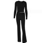 LovelyRLovely LovelyRLovely Women's Sexy Long Sleeve S Black suit / L LovelyRLovely Women's Sexy Long Sleeve Sweater And High Waist Pants Set