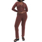 LovelyRLovely LovelyRLovely Women's Sexy Long Sleeve S Brown suit / L LovelyRLovely Women's Sexy Long Sleeve Sweater And High Waist Pants Set